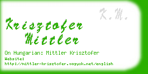 krisztofer mittler business card